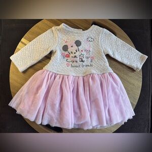 Disney Minnie Mouse Forest Friends Sweater Dress with Tulle Skirt